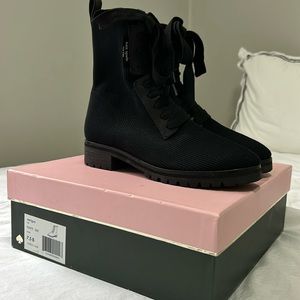 Kate Spade merigue knit combat booties 7.5M